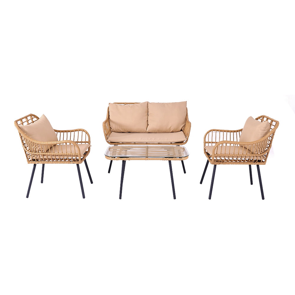 WYHS-T252 Four Sets of Outdoor Patio Villa Rattan Chairs Furniture.